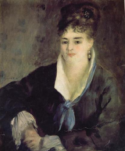 Pierre Renoir Woman in Black Sweden oil painting art